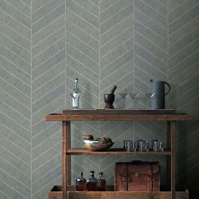 Atelier Herringbone Wallpaper Wallpaper Ronald Redding Designs   