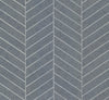 Atelier Herringbone Wallpaper Wallpaper Ronald Redding Designs Yard Steel Blue 