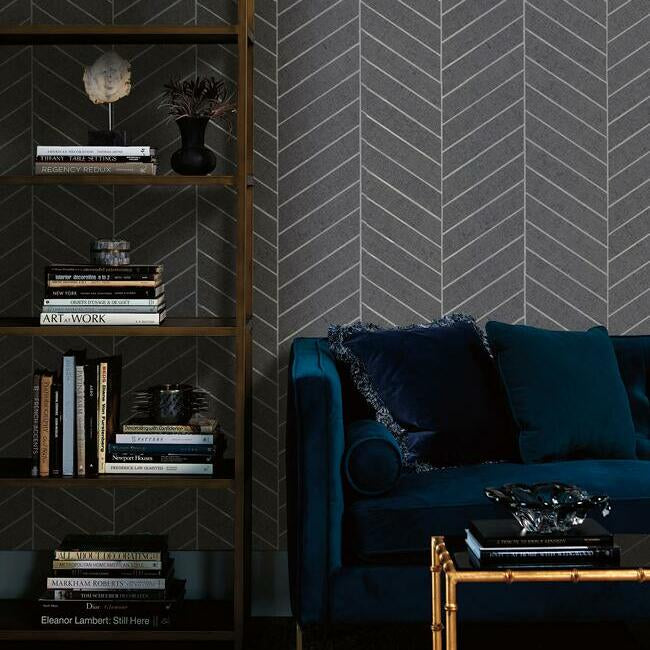 Atelier Herringbone Wallpaper Wallpaper Ronald Redding Designs   