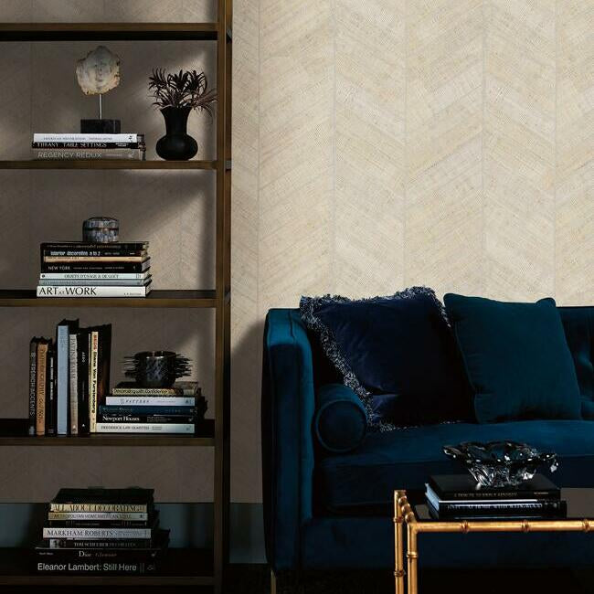 Atelier Herringbone Wallpaper Wallpaper Ronald Redding Designs   