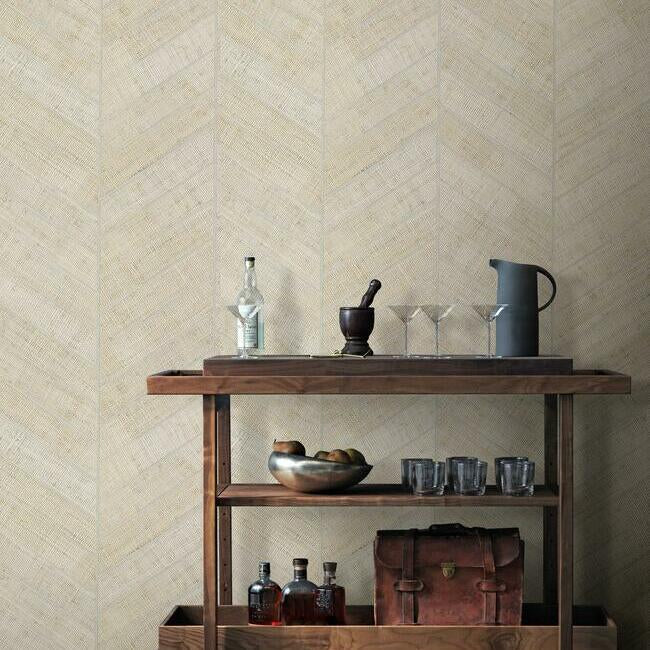 Atelier Herringbone Wallpaper Wallpaper Ronald Redding Designs   