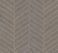 Atelier Herringbone Wallpaper Wallpaper Ronald Redding Designs Yard Natural Grey 