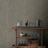Atelier Herringbone Wallpaper Wallpaper Ronald Redding Designs   