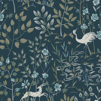 Aspen Wallpaper Wallpaper Ronald Redding Designs Double Roll Indigo 