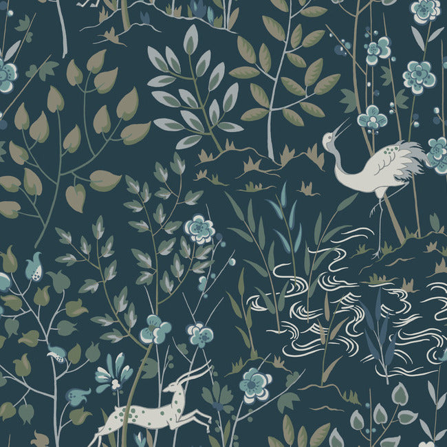 Aspen Wallpaper Wallpaper Ronald Redding Designs Double Roll Indigo 