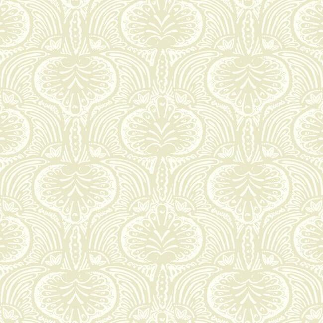 Lotus Palm Wallpaper Wallpaper Ronald Redding Designs Double Roll Beige 