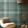 Sterling Plaid Wallpaper Wallpaper Ronald Redding Designs   