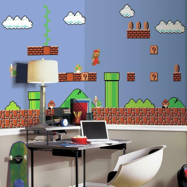 Retro Super Mario XL Wall Mural Wall Mural RoomMates   