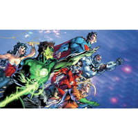 Justice League XL Wall Mural Wall Mural RoomMates Each Blue 