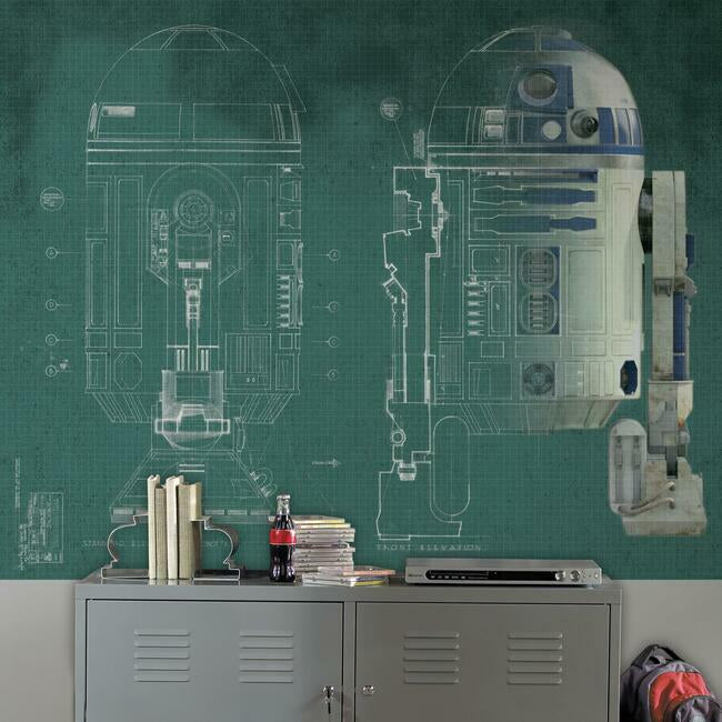 Star Wars R2D2 XL Wall Mural Wall Mural RoomMates   
