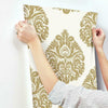 Teardrop Damask Wallpaper Wallpaper Ronald Redding Designs   