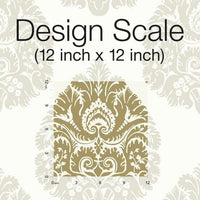 Teardrop Damask Wallpaper Wallpaper Ronald Redding Designs   