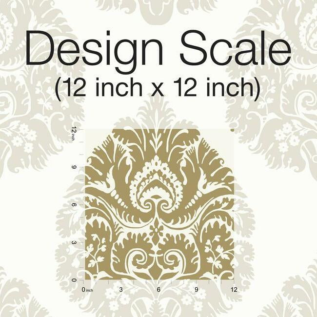 Teardrop Damask Wallpaper Wallpaper Ronald Redding Designs   