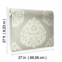 Teardrop Damask Wallpaper Wallpaper Ronald Redding Designs   