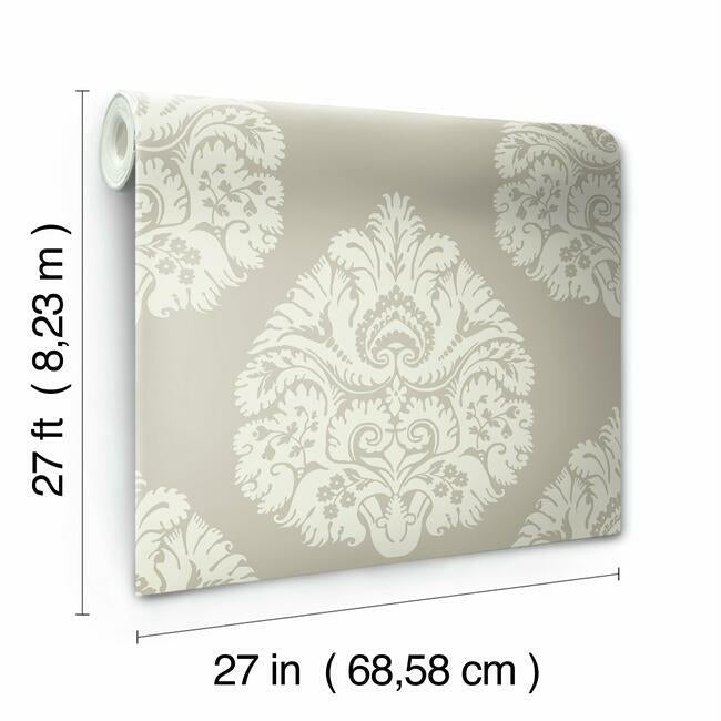 Teardrop Damask Wallpaper Wallpaper Ronald Redding Designs   