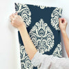 Teardrop Damask Wallpaper Wallpaper Ronald Redding Designs   