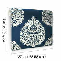 Teardrop Damask Wallpaper Wallpaper Ronald Redding Designs   