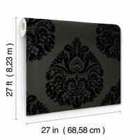 Teardrop Damask Wallpaper Wallpaper Ronald Redding Designs   