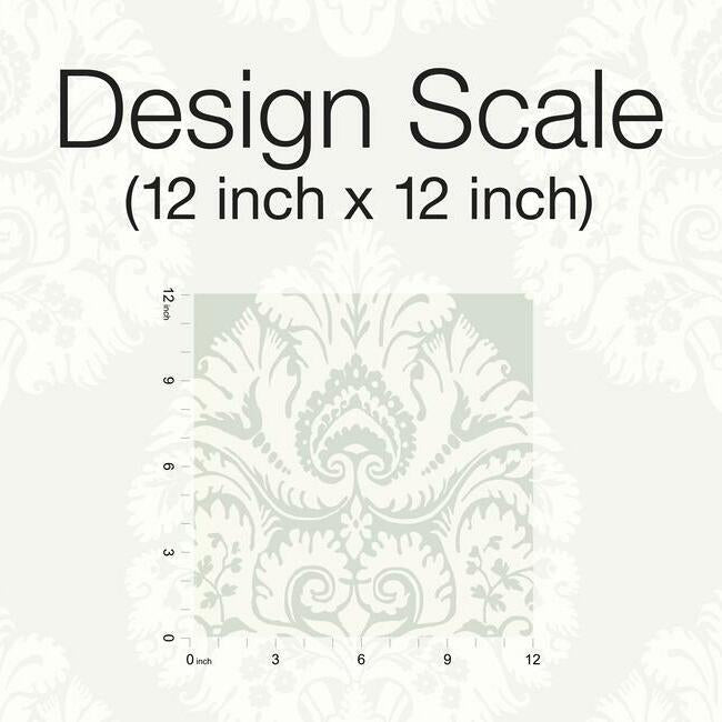 Teardrop Damask Wallpaper Wallpaper Ronald Redding Designs   