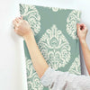 Teardrop Damask Wallpaper Wallpaper Ronald Redding Designs   