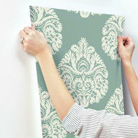 Teardrop Damask Wallpaper Wallpaper Ronald Redding Designs   
