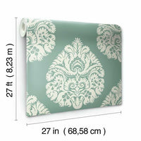 Teardrop Damask Wallpaper Wallpaper Ronald Redding Designs   