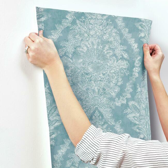 Charleston Damask Wallpaper Wallpaper Ronald Redding Designs   