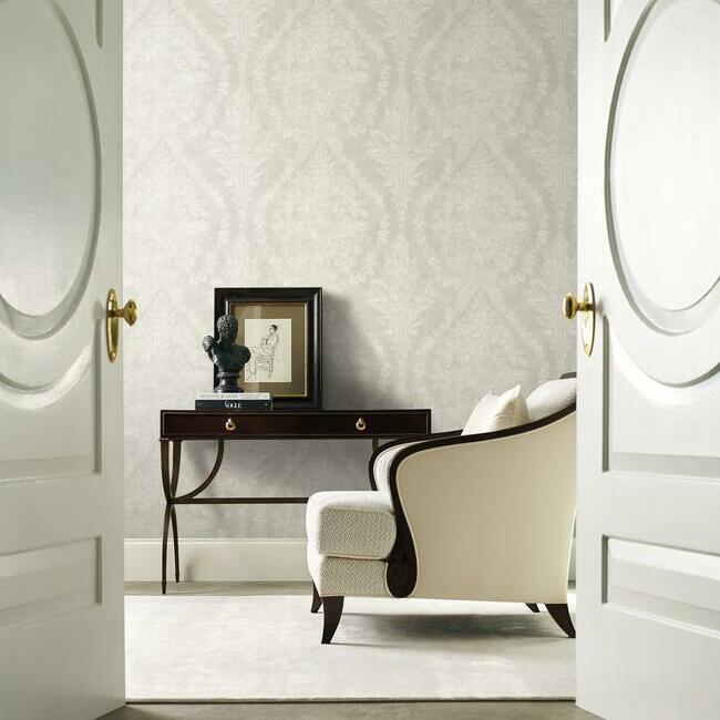 Charleston Damask Wallpaper Wallpaper Ronald Redding Designs   