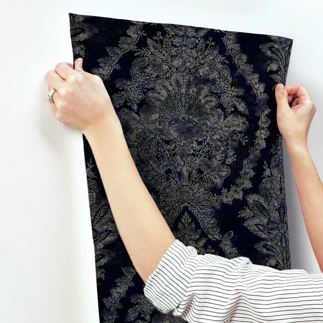 Charleston Damask Wallpaper Wallpaper Ronald Redding Designs   