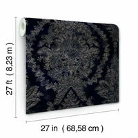 Charleston Damask Wallpaper Wallpaper Ronald Redding Designs   