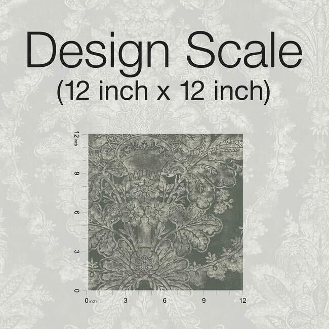 Charleston Damask Wallpaper Wallpaper Ronald Redding Designs   