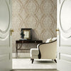 Charleston Damask Wallpaper Wallpaper Ronald Redding Designs   