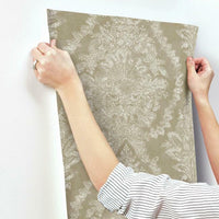 Charleston Damask Wallpaper Wallpaper Ronald Redding Designs   