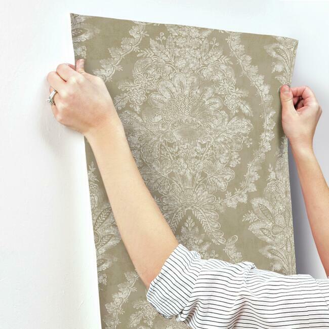 Charleston Damask Wallpaper Wallpaper Ronald Redding Designs   