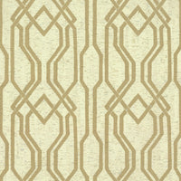 Balanced Trellis Wallpaper Wallpaper Ronald Redding Designs Double Roll Beige/Gold 