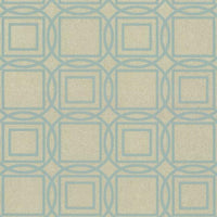 Labyrinth Wallpaper Wallpaper Ronald Redding Designs Double Roll Pearl/Teal 
