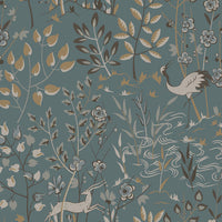 Aspen Wallpaper Wallpaper Ronald Redding Designs Double Roll Teal 