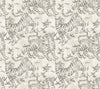 Orly Tigers Wallpaper Wallpaper York Designer Series Double Roll White/Charcoal 