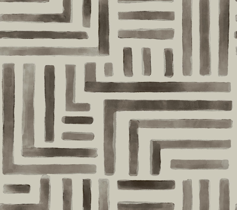 Painterly Labyrinth Wallpaper Wallpaper York Designer Series Double Roll Warm Neutral 