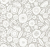 Camille Blossom Wallpaper Wallpaper York Designer Series Double Roll Grey 