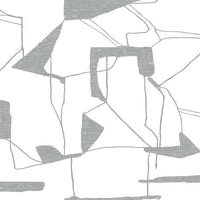 Abstract Geo Wallpaper Wallpaper Antonina Vella Double Roll White/Silver 