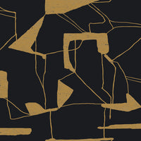 Abstract Geo Wallpaper Wallpaper Antonina Vella Double Roll Black/Gold 