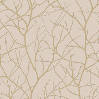 Trees Silhouette Wallpaper Wallpaper Antonina Vella Double Roll Beige/Gold 