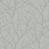 Trees Silhouette Wallpaper Wallpaper Antonina Vella Double Roll Smokey Blue/Silver 