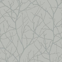 Trees Silhouette Wallpaper Wallpaper Antonina Vella Double Roll Smokey Blue/Silver 