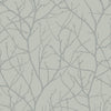 Trees Silhouette Wallpaper Wallpaper Antonina Vella Double Roll Eucalyptus/Silver 