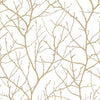 Trees Silhouette Wallpaper Wallpaper Antonina Vella Double Roll White/Gold 