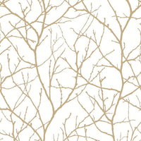 Trees Silhouette Wallpaper Wallpaper Antonina Vella Double Roll White/Gold 