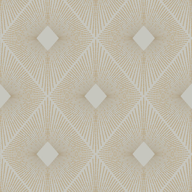 Harlowe Wallpaper Wallpaper Antonina Vella Double Roll Warm Grey/Gold 