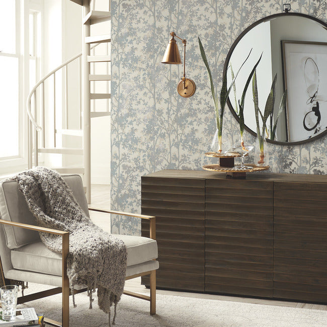 Shimmering Foliage Wallpaper Wallpaper Antonina Vella   
